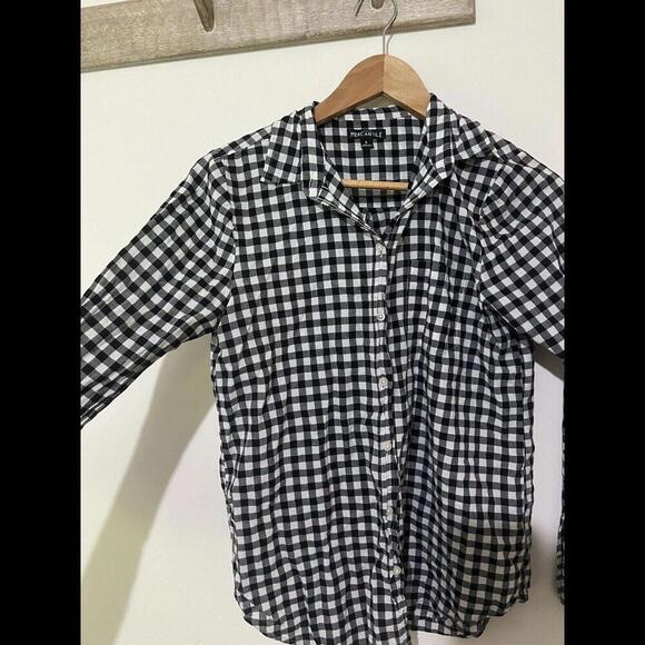 J Crew Women's Top Small Mercantile Plaid Button Front Roll Tab Sleeve I…​ - Picture 4 of 4